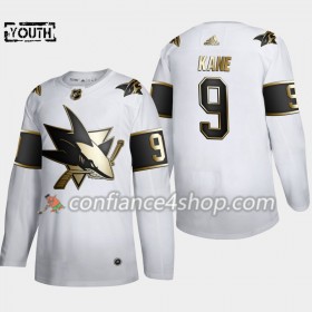 Adidas Maillot de Hockey San Jose Sharks Evander Kane 9 Adidas 2019-20 Golden Edition Blanc Authentic - Enfant